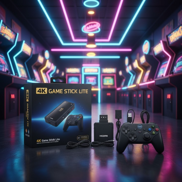 4K Retro Game Box – 10,000+ Classic Games | Wireless Setup - Hetro